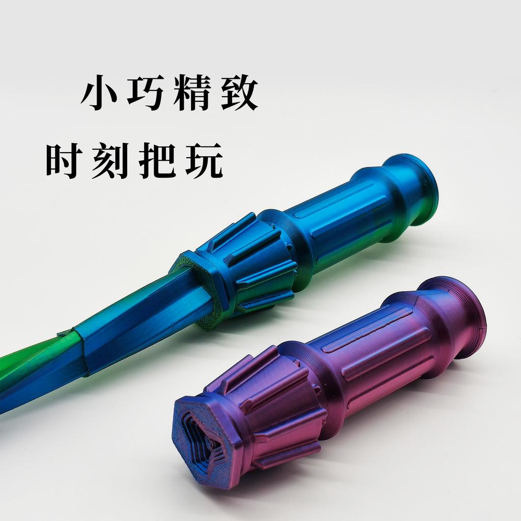 3D Printed Simulation Gravity Sword For Kids Retractable Toy Knife Plastic 3D Pringting Spiral Sword Cosplay Fidget Toy For Boys