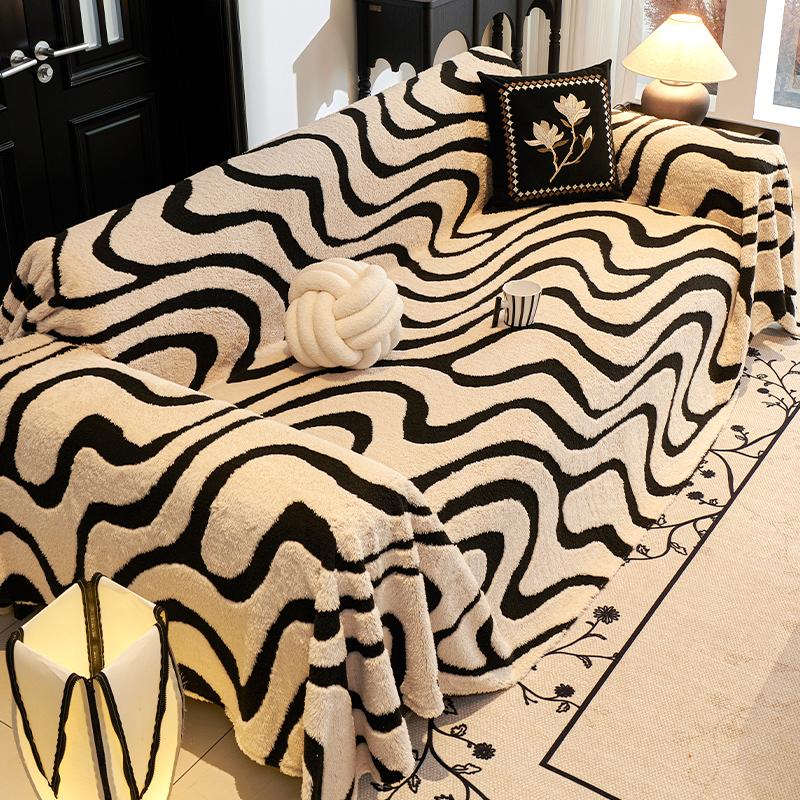 Чехол для дивана для пикника и кемпинга Shu Velveteen Funda Sofa Wavy Grain Чехлы для дивана Коврик Плед Одеяло Весна Зима