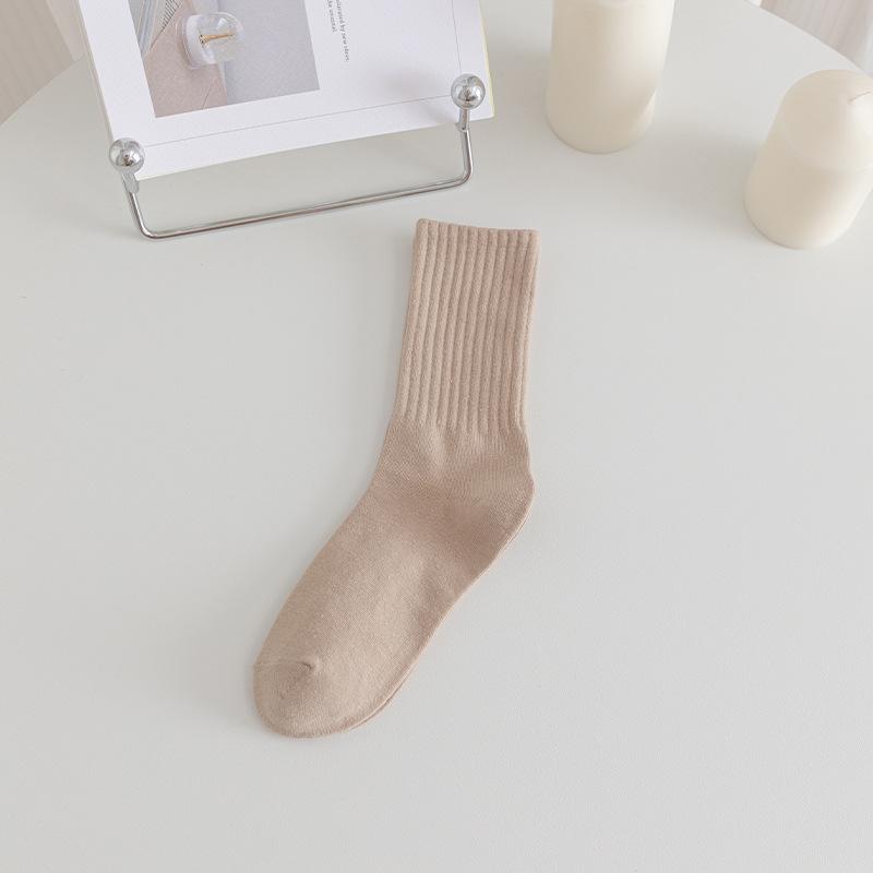 Женские весенне-осенние спортивные бесшовные носки-гольфы из чистого хлопка