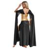 Womens Egyptian Cleopatra Costume Crop Top Split Chiffon Skirt Set Halloween Party Wear