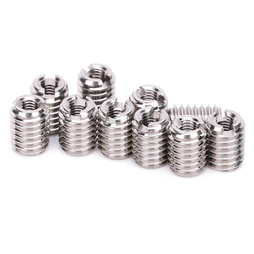 10Pcs Thread Inserts Repair Tool Reducing Nut Male Female Stainless Steel Fastener Hardware