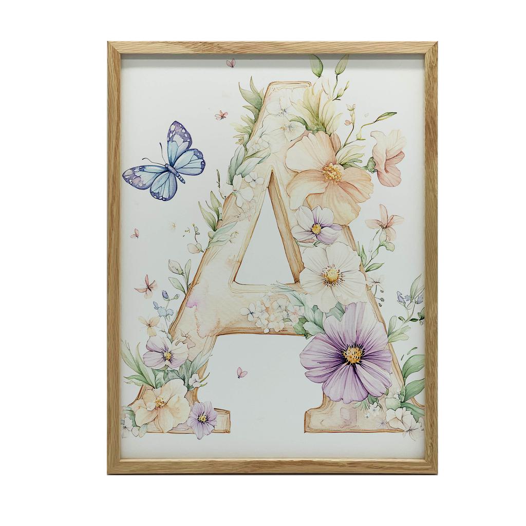 Poster Floral Letter "A" For Children Poster Floral Letter "A" For Children, 70X100 Cm, Frameless, Matte Paper 230 Gsm