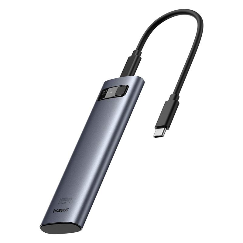 Baseus Корпус M2 SSD NVME SATA Dual Protocol M.2 to USB Type C 3.2 Gen 2 Портативный SSD Sata Nvme Корпус Внешний корпус ПК