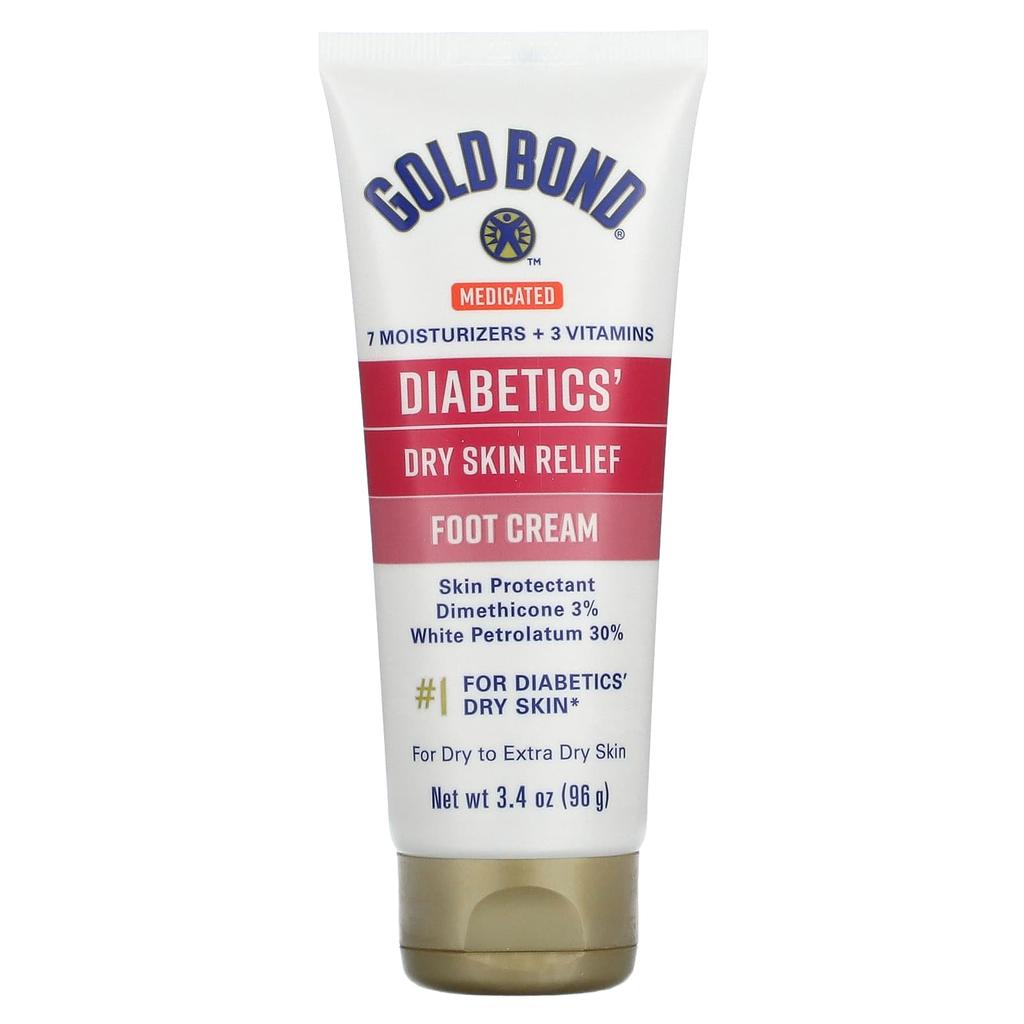 Ultimate, Diabetic Dry Skin Relief Foot Cream, Fragrance Free, 96G(3.4Oz)