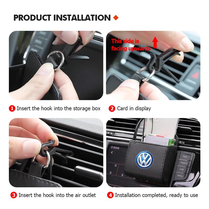 TMBCU1 Car Outlet Air Vent Phone Organizer Hanging Type Storage Box For Volkswagen VW Polo Jetta Sagitar Magotan Passat B5 B6 B7 CC