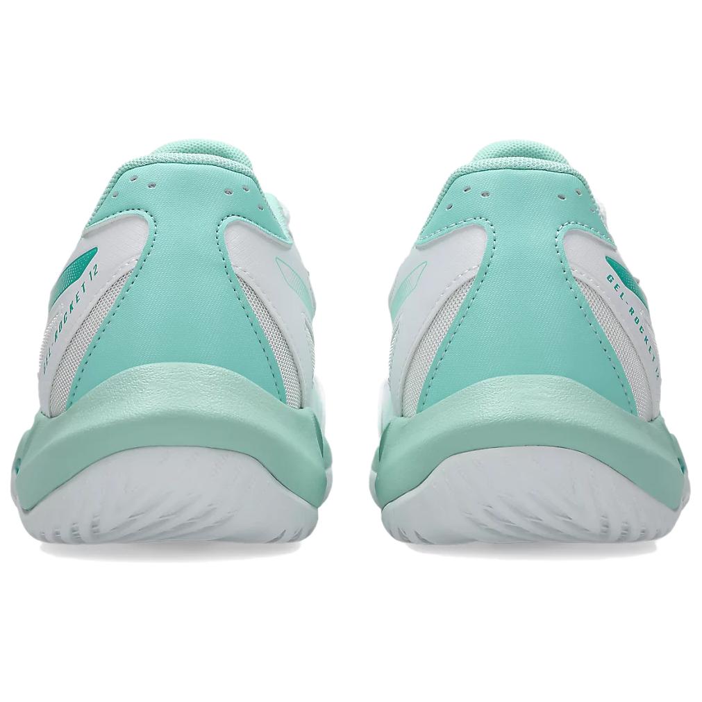 Asics GEL ROCKET 12 Искусственная кожа Удобная поддержка Волейбольные кроссовки Унисекс Белый Зеленый 1073A080-104