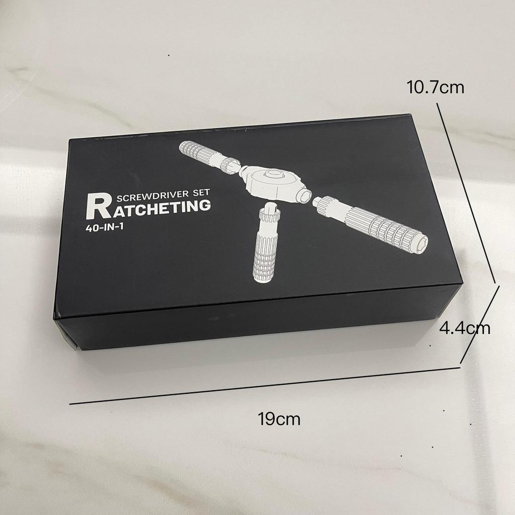 40-in-1 Multifunctional Magnetic Ratchet Screwdriver Set with High Hardness