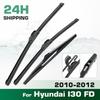 For Hyundai i30 FD 2010-2012 2011 Wiper Front & Rear Wiper Blades Windshield Windscreen Window Brushes 24"+18"+12