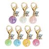 Keychain Pendant Easy to Use Mini Compact Translucent Texture Sugar Beads Design Keychain with Lobster Clasp Backpack Accessory