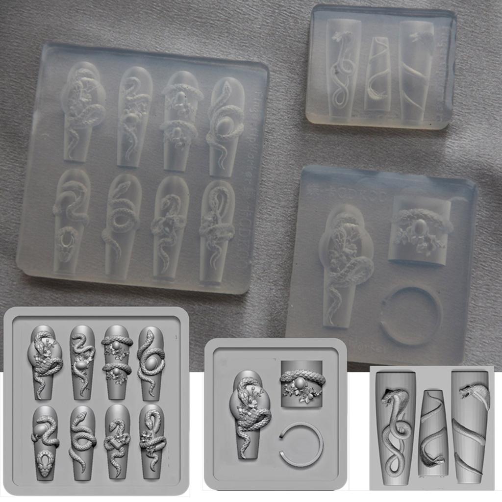 Creative Nail Art Silicone Mould for Easy Pattern and Designs Creation Soft Materials Fit Various Nail Shapes and Length
