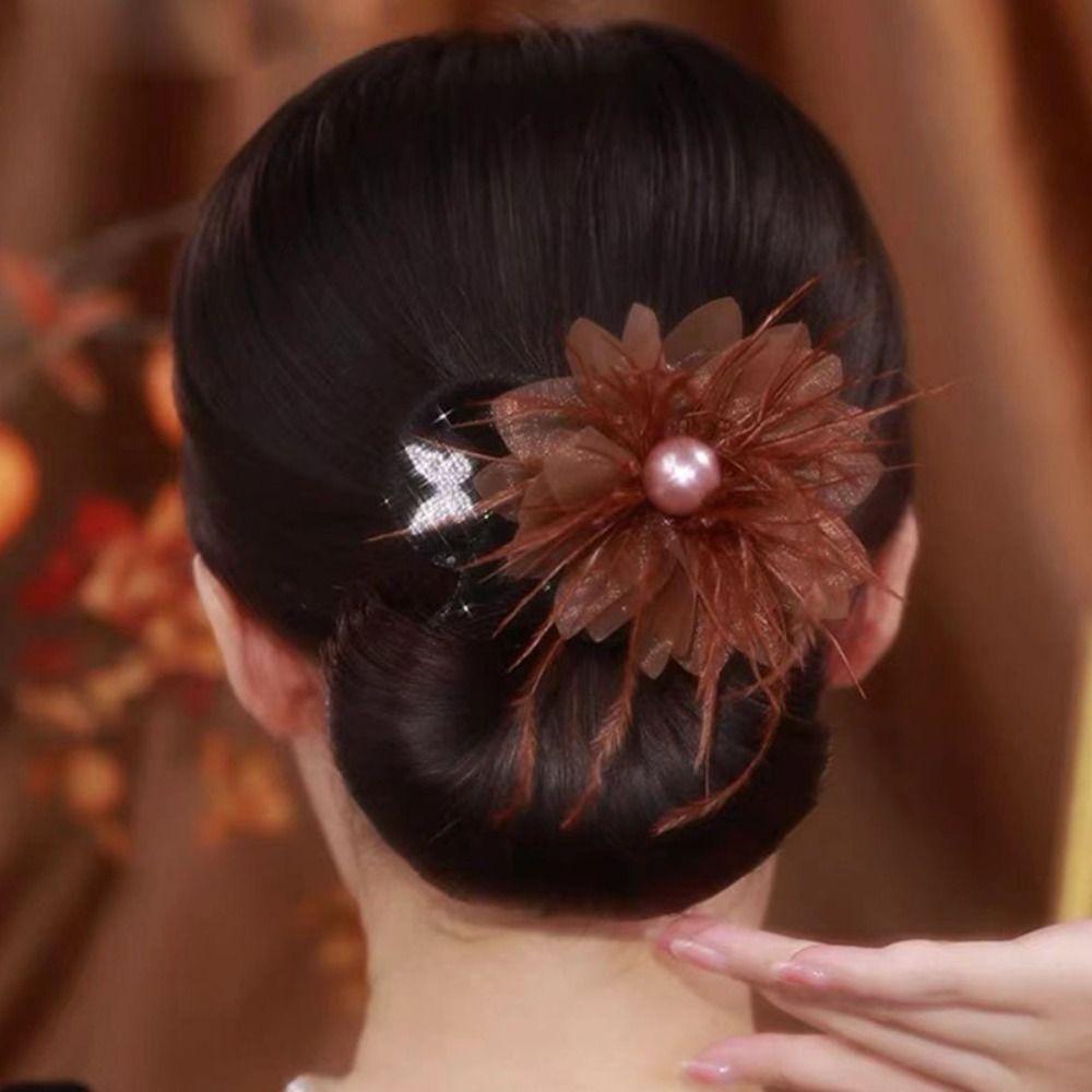 Cloth Flower Hair Clip Flexible Lazy Hair Curler Fashion Hair Bun Roller Women Girls