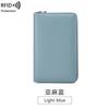 New Anti-magnetic Women's Wallet First Layer Cowhide Long Zipper Passbook Bag Large Capacity Leather Passport Wallet