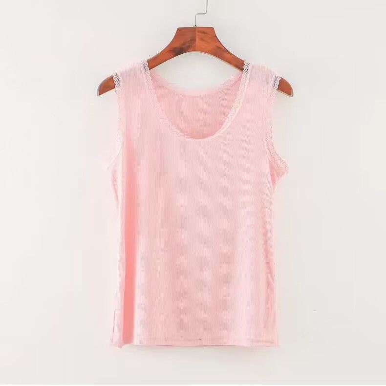 Летний тонкий жилет-комбинезон из модала с резинкой и женским кружевным цветочным узором, облегающий крой для верхней и нижней одежды, а также в качестве базового жилета