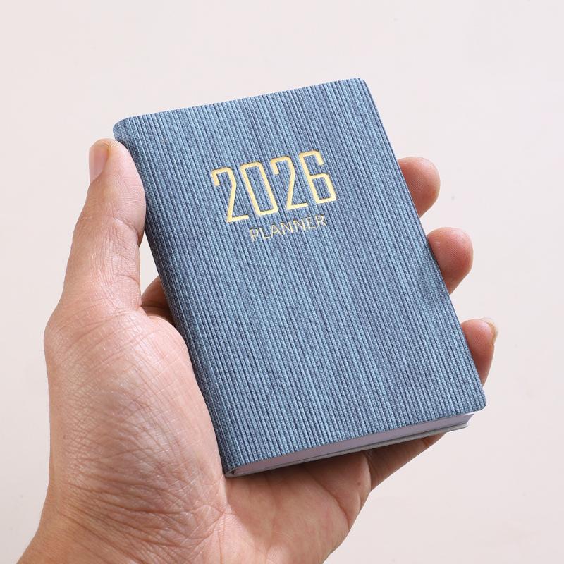 A7 2026 Английский Планировщик Книга Мини Портативный Карманный Ежедневник 60 Листов 120 Страниц Тонкий Еженедельный Календарь Журнал Агенда