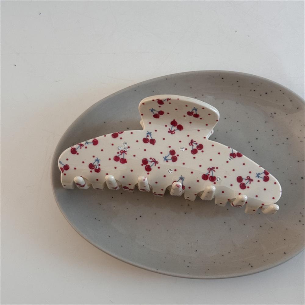 Dopamine Fruit Shark Clip: Cute Seamless Hair Claw for Flyaway Bangs and Sweet Makeup Styles