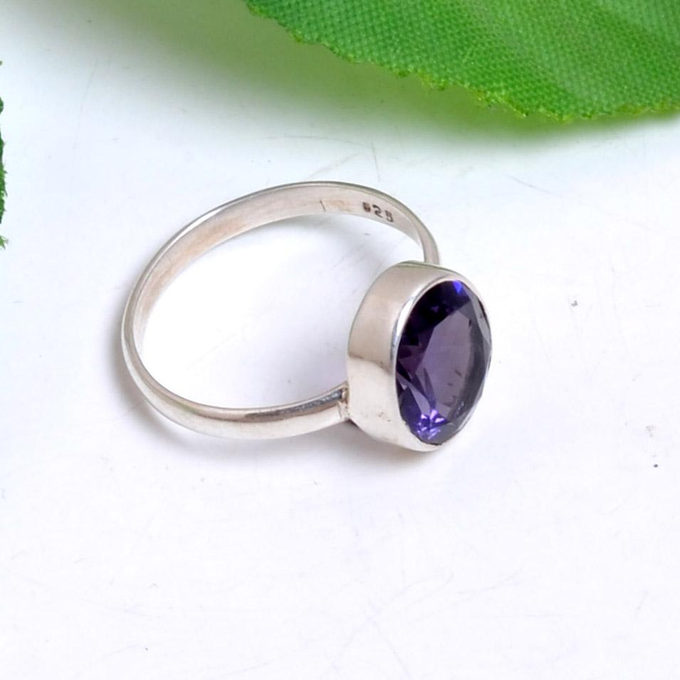Кольцо Amethsyt из стерлингового серебра 925 пробы, женское кольцо ручной работы в стиле бохо с овальным драгоценным камнем