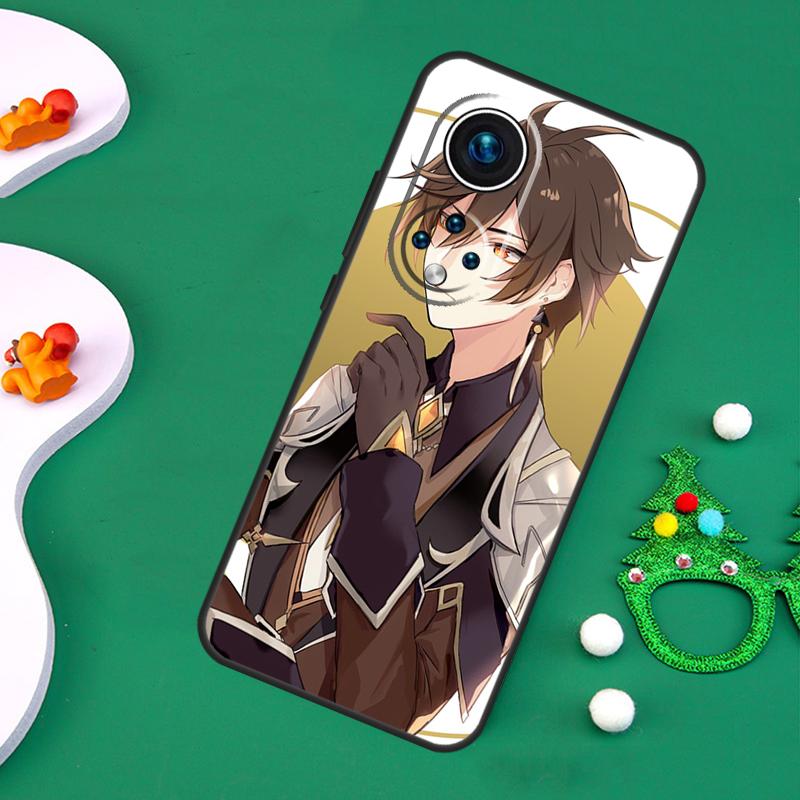Чехол Genshin Impact Чжун Ли для Honor Magic 7 Pro 6 5 50 70 90 200 Lite X9b X9a X8a X8b X7a X6a X8 X9 X9c