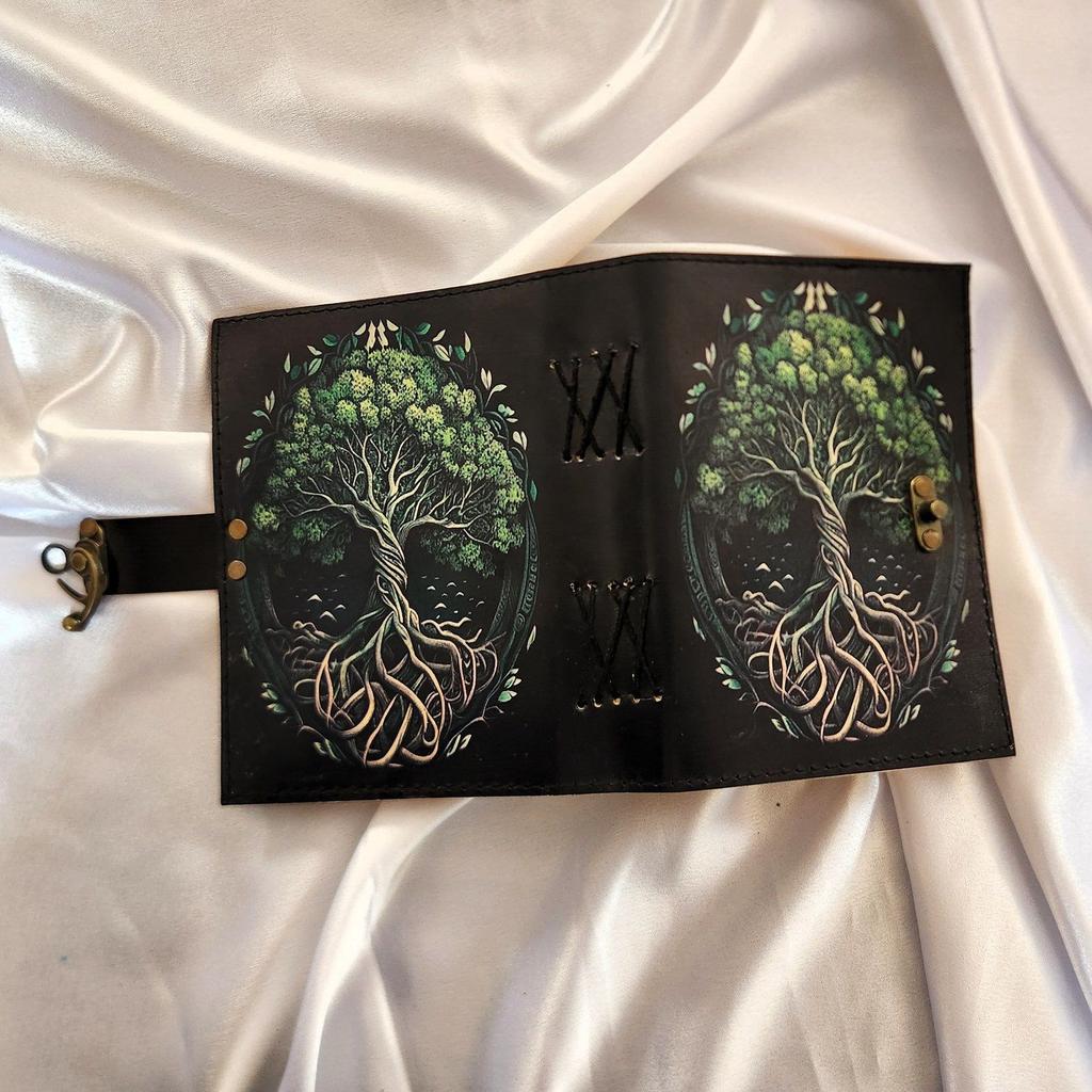 Leather Journal Tree Printed Writing Journal, Notebook, Dream Journal, Leather Sketchbook, Travel Dairy, Handmade Dairy, Personalized Gift.