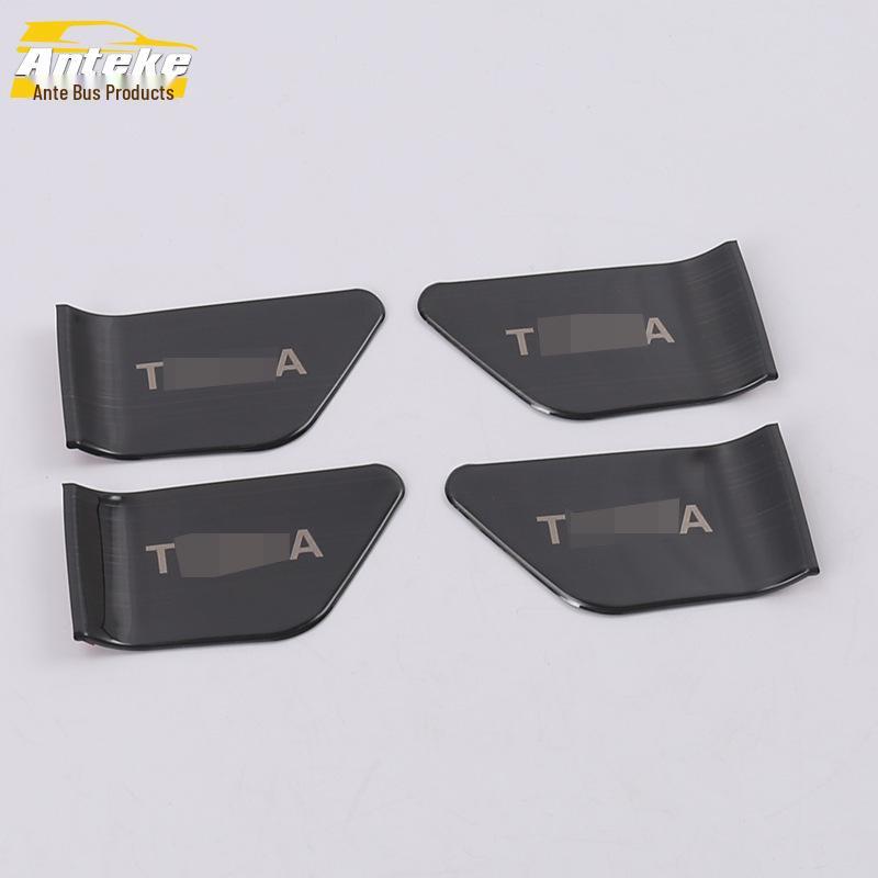 Защита чаши дверной ручки Тиана из 19 частей - Нержавеющая сталь, Декоративная накладка, устойчивая к царапинам