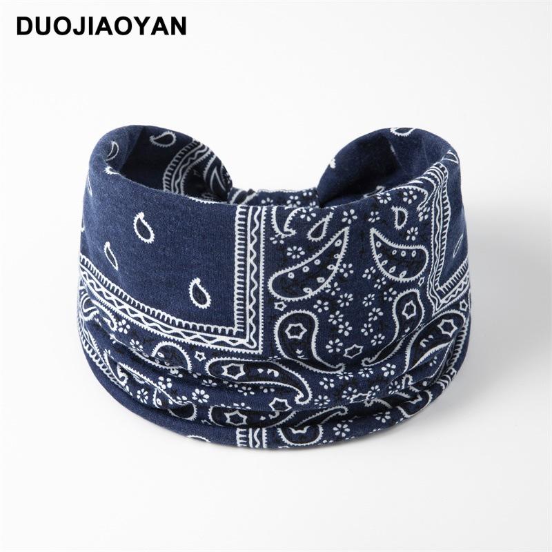 Эластичная повязка на голову для йоги с узлом пейсли – Европейский и американский стиль