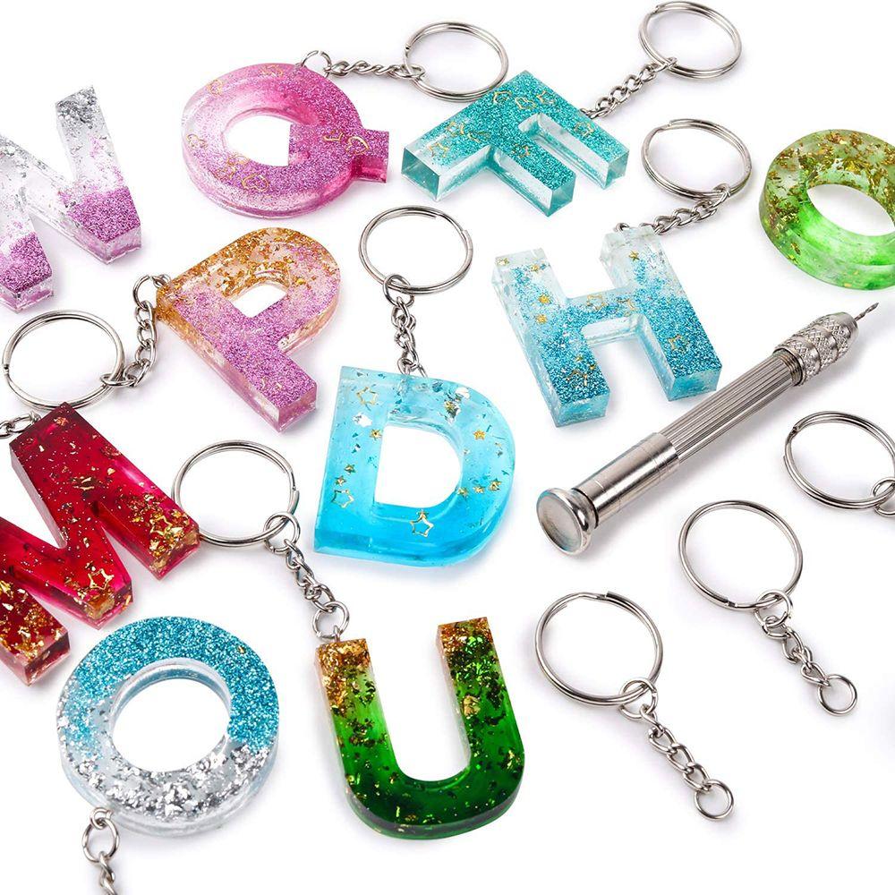 Kits Handmade Craft Crystal Drop Glue Silicone Alphabet Letter Resin Molds Silica Gel Mould