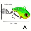 1Pcs Rotating Jig Metal VIB Spoon Spinner Fishing Lures Vibration Hard Bait For Bass Pike Winter Ice Fishing Tackle