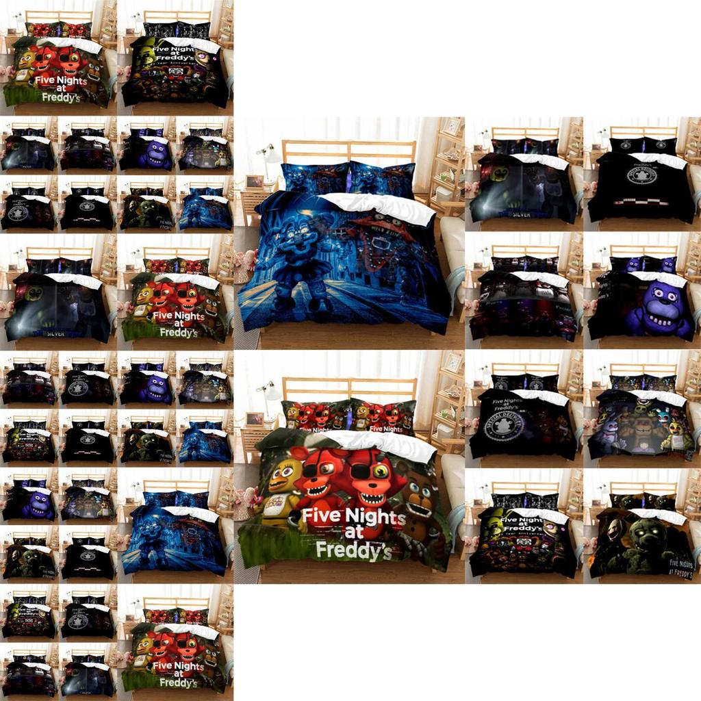 Пять ночей у Фредди Мультяшный медведь Постельный комплект Пододеяльник с набором наволочек