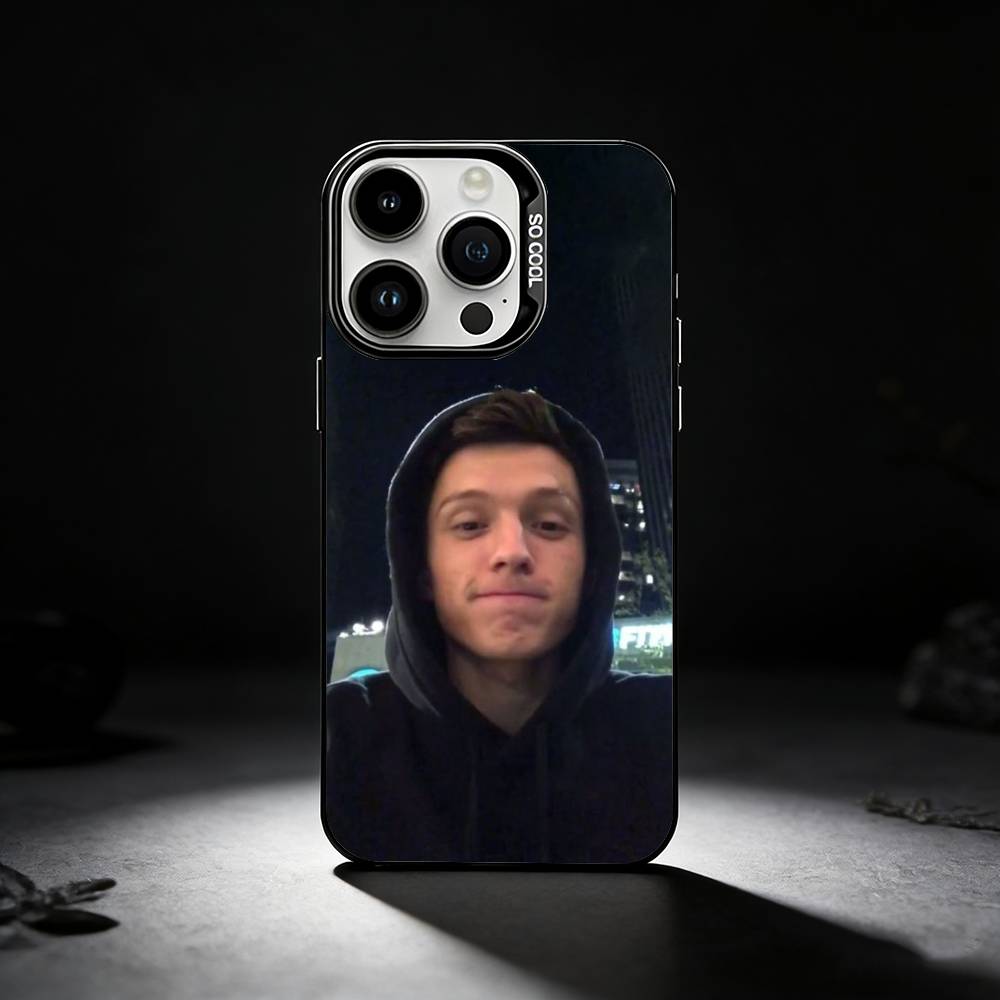 Youthful Charm Star T-Tom Holland Phone Case For iPhone 17,16,15,14,13,12,11 Plus,Pro Max,XS,Colored silver phone case