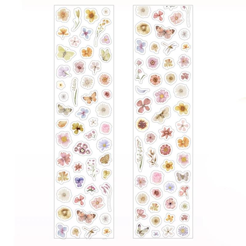 4Style 1Roll/pack Акварельная цветочная высеченная лента для слива отходов для украшения конверта чехла для телефона своими руками