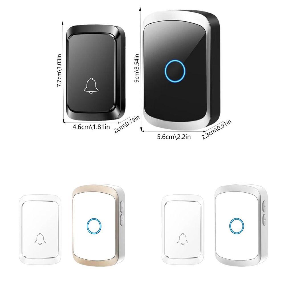 Умный дверной звонок с 60 мелодиями, дальность 300 м, комплект дверного звонка, беспроводной дверной звонок большой дальности, для внутреннего и наружного использования