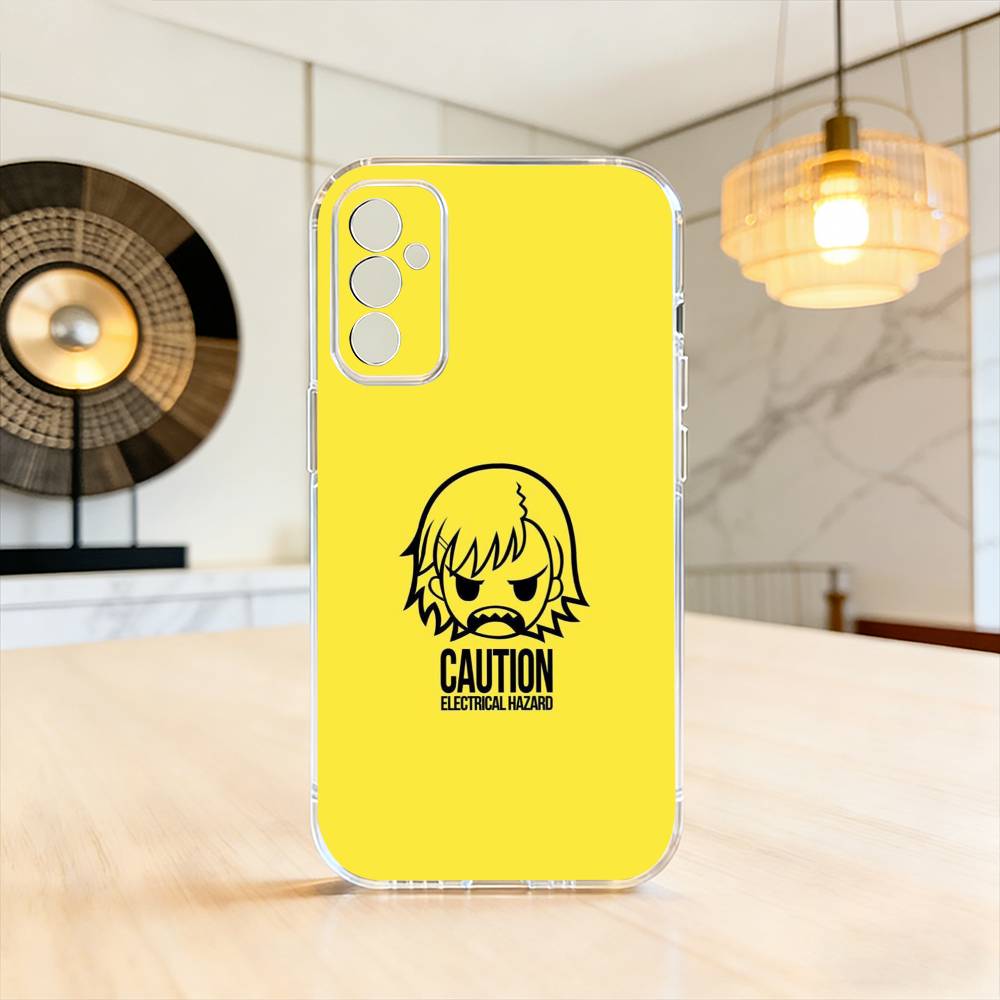 Misaka Mikoto Railgun Electric Warning Phone Case Transparent Silicone Soft For SamsungA10,12,20,21S,30,31,40,50,51,52,70,71