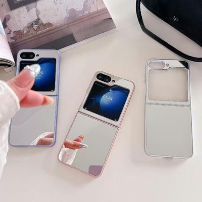 Подходит для чехла для мобильного телефона Samsung Z Flip7 Zflip 3 4 5 6 Складной защитный чехол Простой ПК Зеркальный чехол