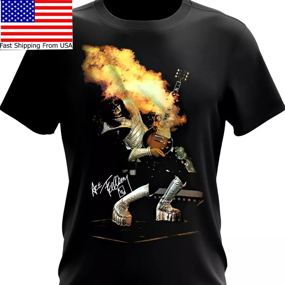 Ace Frehley Guitarist TShirt Classic Black Unisex S5XL Unisex T-Shirt Graphic Tee