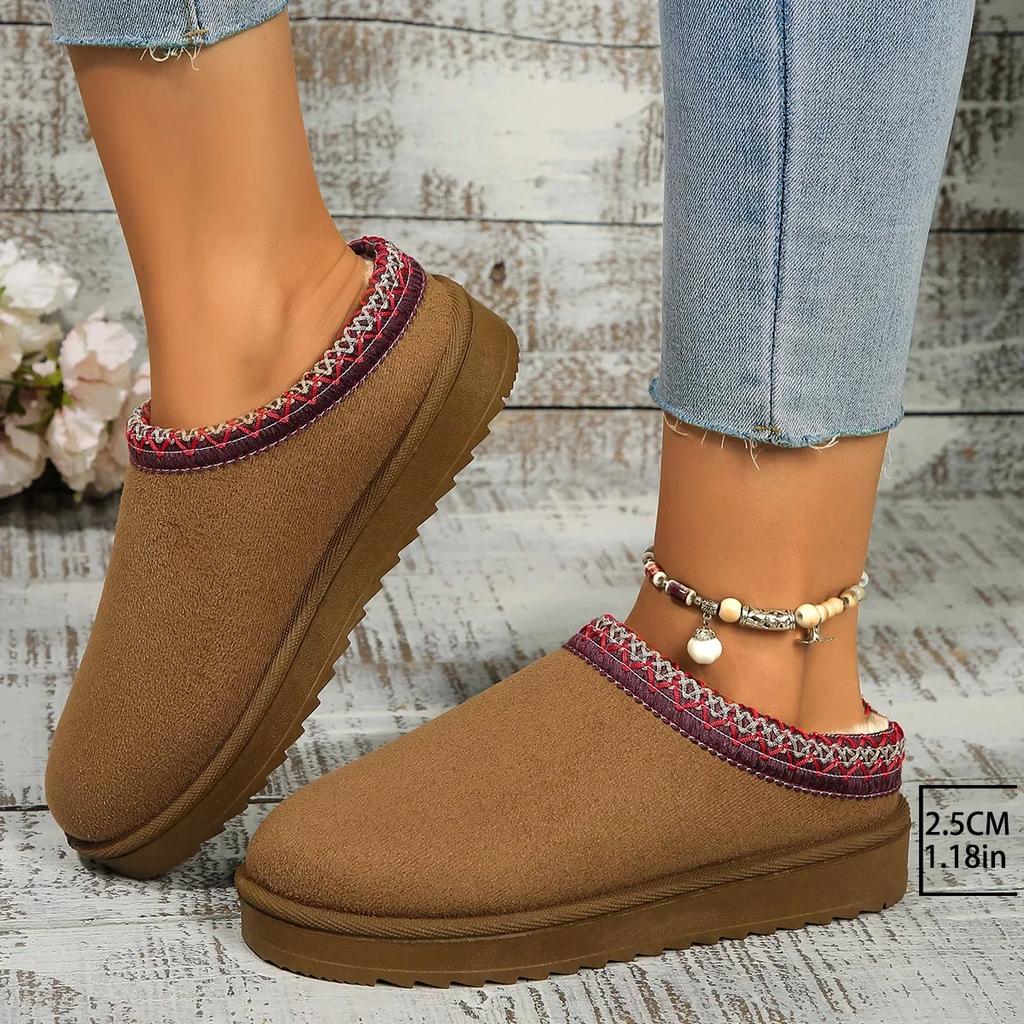 Men/women Cotton Shoes 2024 Autumn/winter Fashion Snow Boots Size 44 Plush Comfort Anti Slip Platform Thick Bottom Cotton Shoes