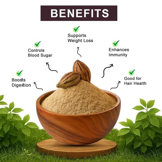 Brijbooti Badi Harad Powder 400 Gram | Haritaki Powder | Kadukkai Powder | Karakkaya | Ayurvedic Digestive Supplement