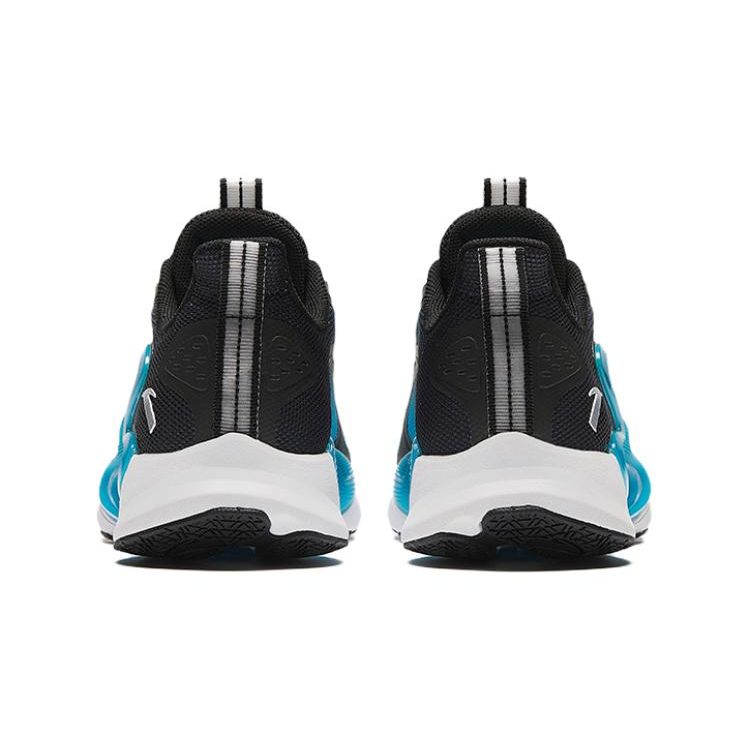 Anta Kids Monthly Physical Test Shock Absorbing Wear Resistant Rebound Low Top Running Shoes Kids Running Shoes White Blue Black A312425599-2