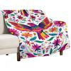 Colored Mexican Flower Bird Blanket Flannel Blanket Comfortable Plush Blanket For Nap Sofa Decor