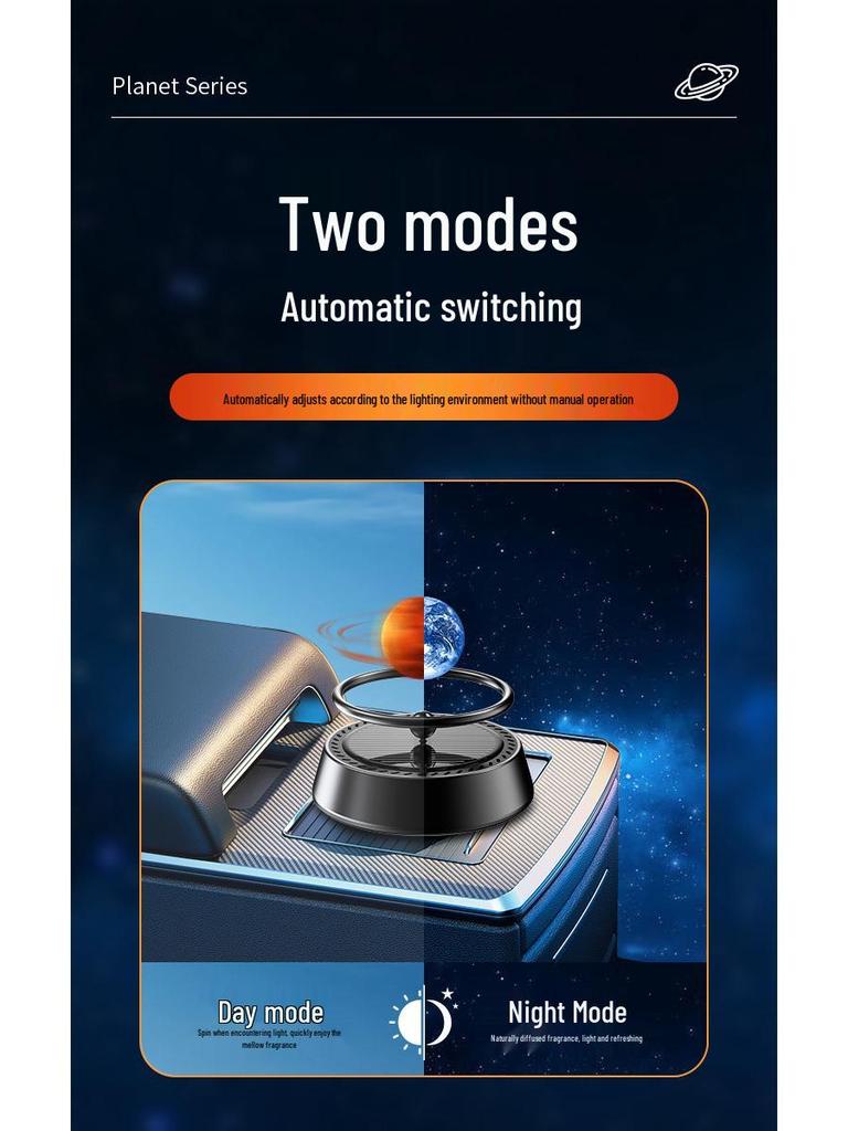 Плавающий на солнечной энергии держатель для автомобильного парфюма в виде планеты с ароматерапией