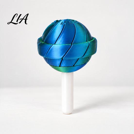 Retractable Snake Fidget Telescopic Lollipop Toy, 3D Printed Shape Flexible Stress Relief Toy Sensory for Relief, Creative Parent-child Interactive