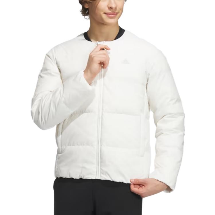 adidas Легкий пуховик с буквенным принтом и логотипом, мужская верхняя одежда, белый IT8749
