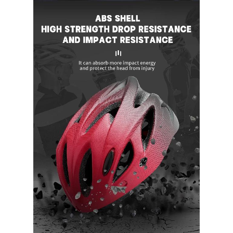 X-TIGER Magnetic Goggles Bicycle Helmet with LED Rear Light Ultralight Cycling Helmet Adult MTB Bike Helmet Fit 58-62cm