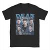 Мужские футболки Dean Winchester Supernatural Хлопковая одежда Повседневные футболки с коротким рукавом и круглым вырезом Идея для подарка Футболка