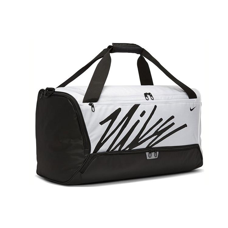 Nike Polyester Luggage Bag, Travel Bag, Gym Bag Unisex Black White CT6140-100