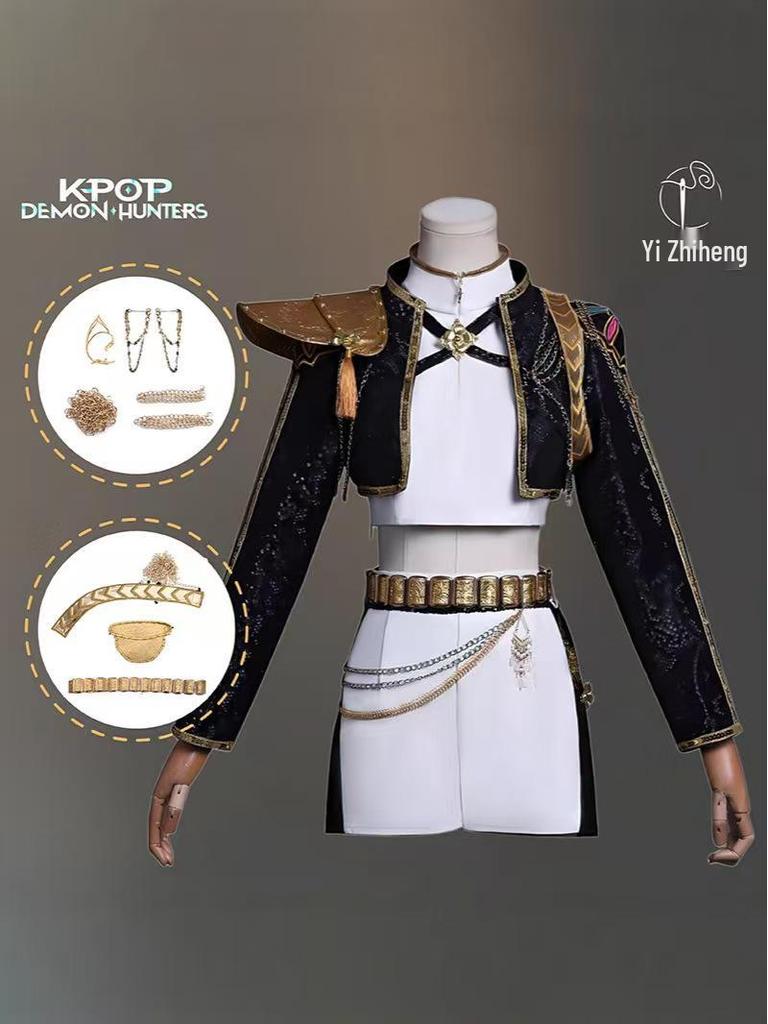 Lumi Black K-pop женская группа охотник на демонов костюм для косплея на Хэллоуин