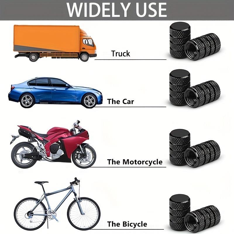 Tire Valve Caps Aluminum Black Car Bike Wheel Stem Air Valve Caps Tire Pressure Cap Dustproof Wheel Stem Air Valve Caps