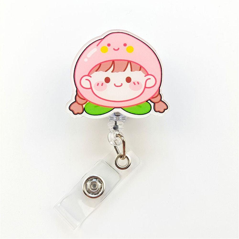 Зажимы для бейджей Держатель для значка медсестры Держатель для удостоверения личности молодой девушки Выдвижной шнурок для бейджа Бейдж