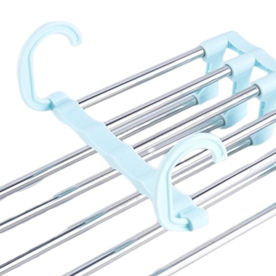 Yousheng Pants Hanger Trousers Rack Strong Load-bearing Foldable Design Anti-Slip 5-Layer Clothes Hanger Scarf Holder Wardrobe Organizer
