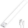 AuyiHomu Indoor LED Motion Sensor Light, Rechargeable, 30cm Bar Light, Magnet, Remote Control, Stepless Dimming, Color Adjustment, Bright,