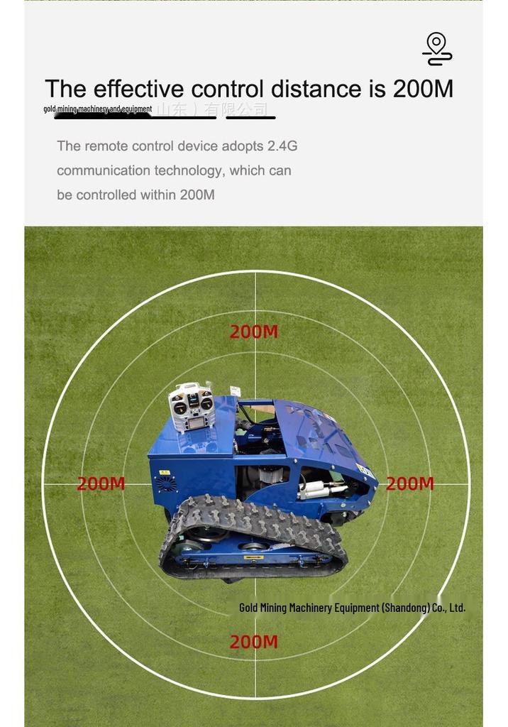 Electric Self-Propelled Smart Crawler Lawn Mower with Lithium Battery and Mulching Function