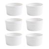Желательные керамические кокотницы для суфле и пудинга, Набор из 6 штук, Термостойкие белые, Безопасны для микроволновой печи, посудомоечной машины и духовки (Белый, 200 мл)
